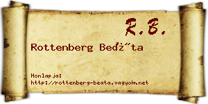 Rottenberg Beáta névjegykártya